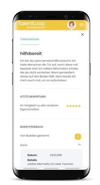 Screenshot Smartphone: Erklärung einer Charaktereigenschaft