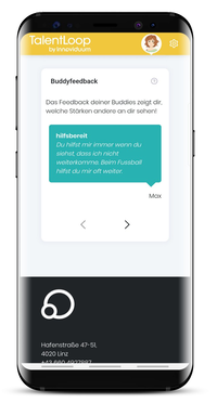 Screenshot Smartphone: Feedback eines Mitschülers